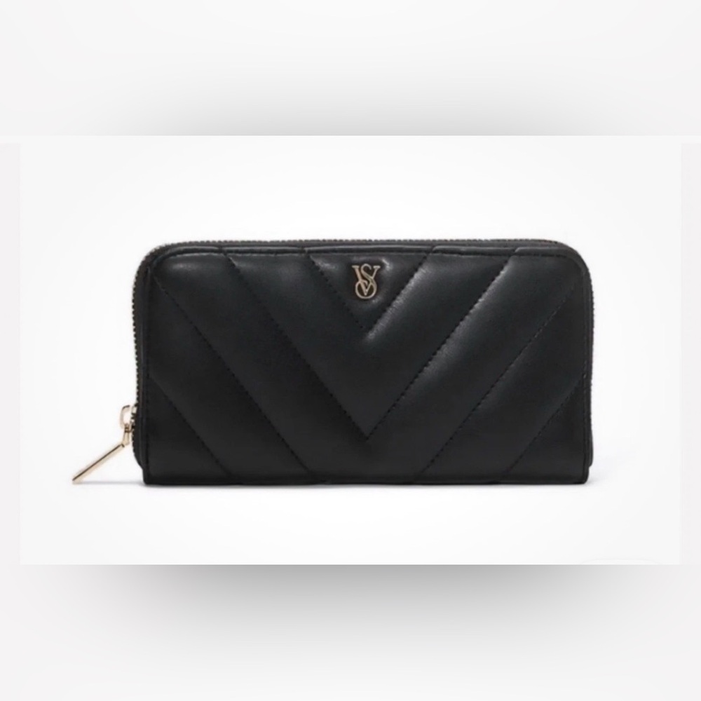 Victoria's Secret Black Quilted Wallet
